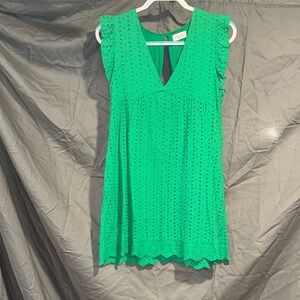 Pink Lily Emerald Eyelet Mini Dress